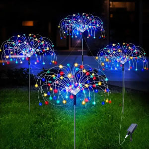[Buy1Gte4] Solar Christmas Lights Outdoor Waterproof 8 Modes Fireworks Light For Home Party Decor