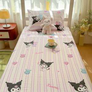 Ga trải giường dansunreve Sanrio Ga Trải Giường 100% cotton giai điệu cinnamorol kuromi Tấm trải nệm King đơn Nữ Hoàng