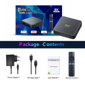 Android Tivi Box Tv98 Pro 2024 Crack Dual Wifi 2.4G và 5GRam 4G Rom 32GB khiển giọng nóiKết nối BluetoothXem YouTube