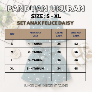 LICERIA - SETELAN ANAK FELICE DAISY TERPOPULER / SETELAN ANAK TERBARU USIA 1-4 TAHUN