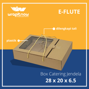 (Isi 20 pcs) BOX EFLUTE Catering Jendela / box catering plastik transparan nasi berkat lauk pauk steak hampers souvenir botol snack
