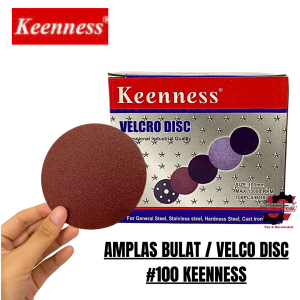 KEENNESS Amplas Bulat Velcro Disc 4 inch 100mm Sanding Disc Mata Gurinda #100