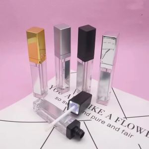 10/30/50pcs 8ml Empty Clear Lip Gloss Tube With Mirror and LED Light DIY Square Lip Glaze Tube Lip Oil Sample Cosmetic Container