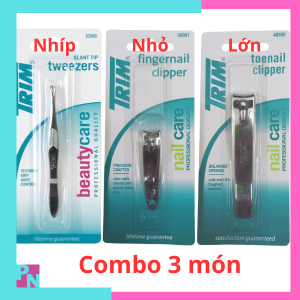 Combo 3 món bấm móng tay dụng cụ cắt móng tay Trim nhíp - bám móng tay lớn - bấm móng tay nhỏ
