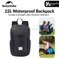Naturehike 22L Waterproof Backpack Portable Ultralight Foldable Unisex Backpack Large Capacity Bag Soft And Breathable Wear Resistant Outdoor Camping Travel Hiking Bag 30D Nylon. 