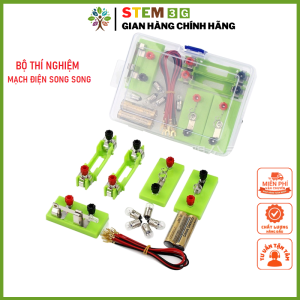 STEM Vật lý: Bộ thí nghiệm mạch điện song song thắp sáng bóng đèn. Đồ chơi giáo dục khoa học sáng tạo cho bé. STEM3G