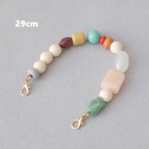 New Woman Bag Accessory Strap Candy Resin Bead Handcrafted Wristband Acrylic Bag Chains Women Replacement Handbag Handle Chain