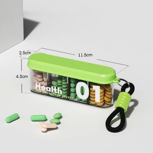 Portable Pill Storage Box 4 Compartment Daily Medicine Vitamin Case Kotak Ubat MY Ready Stock