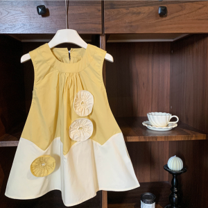 Bear Leader Baby Clothing Summer Girls Casual Flower Vest Dress Kids Patchwork Sleeveless Dresses 2-7 Years Childrens Clothes Outfits