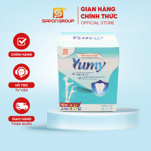 Combo tăm chỉ nha khoa YUMY 2in1 Tự Động và Hộp Cấp 288 chiếc tiện dụng cho gia đình (TC02-140)