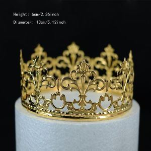 DISKAS Girls Boys Baby Happy Birthday Wedding Party Cake Ornaments Jewelry Crowns Hair Crowns Cake Topper Party Crowns Crown