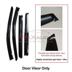 Door Visor PERODUA BEZZA Premium AIR PRESS Anti-UV Smoke Black Stylish Window Visor Aksesori Tingkap Kereta