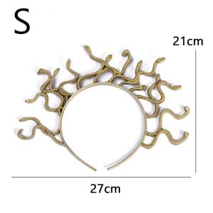 Halloween Vintage Women Snake Costume Headband Ancient Greek Mythology Snake Decor Head Hoop Adult Cosplay Snake Headwear
