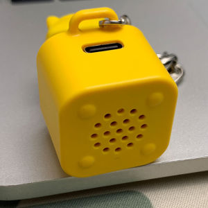 QUANSEN Frog Croaking Fidget Toy - Rechargeable Frog Croaking Keychain Pig Croaking Stress Reliever With Colorful Lights