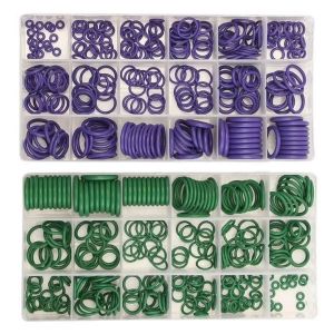 PAZNUL 270Pcs Purple Green Sealing Ring Kit Rubber Rings HNBR Material Car Auto Repair Tools 18 Sizes Car Air Conditioning O Rings Car Air Conditioning Repair