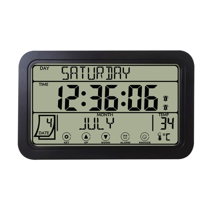 Digital Wall Clock, Digital Clock Battery Operated, 8Inch Desk Clock