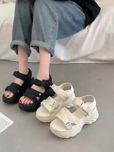 [Free Shipping] 2026 New Thick-Soled Sandals For Women Summer Outdoor Wear Velcro Platform Shoes Soft Sole Comfortable For Feet Roman Beach Shoes