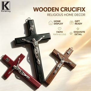 Keranixy Cross Pendant Wooden Wall Mount Hanging Gifts 3 Colors Suitable for Parties and Gatherings