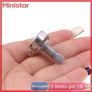 Ministar A500K B500K A250K B250K A50K B50K A25K B25K Potentiometer Splined Small Pot Electric Guitar Bass Effect Amp Tone Volume18mm Shaft Parts