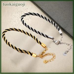 tuokaiguoji สร้อยคอโซ่เกลียวสีดำสีเงินสำหรับผู้ชายปลอกคอแบบโซ่เกลียวสเตนเลสขนาด50-55ซม. เครื่องประดับใหม่ยอดนิยม