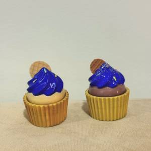 [3D Printed] Clicky Cupcake | Cute Dessert Fidget Toy | Satisfying Clicker | Desk Decor Collectible | Gift