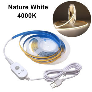 Angelila 5V USB PIR dải dẫn đèn cảm biến chuyển động Băng dẫn tủ bếp 0.5M 1m 2M 3M 4M 5m COB dây đèn LED cho cầu thang tủ quần áo