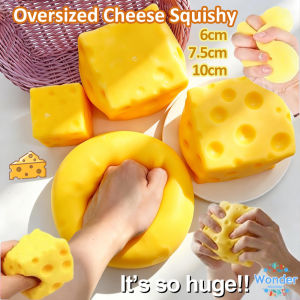 Oversized Simulated Cheese Squishy Toy Slow Rebound Shapeable Creative Tofu Ball Stress Relief Ball