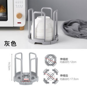 [Local Stock] White & Grey Kitchen extendable dish bowl plate organiser storage rack