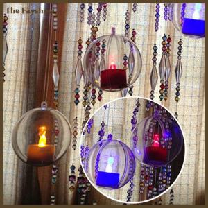 [The Fayshow] โปร่งใสเปิดพลาสติกคริสต์มาส Decor Ball bauble เครื่องประดับของขวัญกล่องของขวัญ