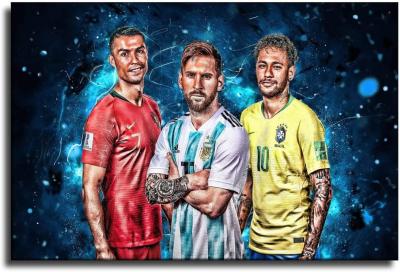 Cristiano Ronaldo Lionel Messi Neymar Football Poster Decorative Painting Canvas Wall Art Living Roo
