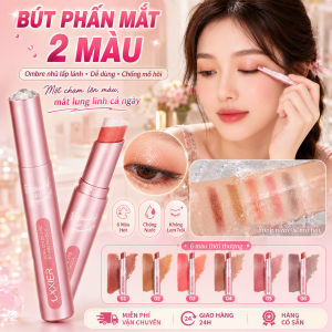 🔥Giá sốc🔥Phấn Mắt Thỏi 2 Màu Chuyển Sắc Bút Mắt Nhũ Kim Tuyến Tông Đất Phấn Mắt Chống Trôi Chống Lem Lâu