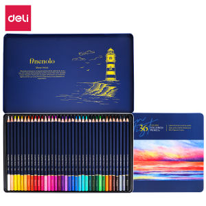 Deli Finenolo Oil-Based Colour Pencil Basswood Lead Pensel Warna (24/36/48/72 Color)