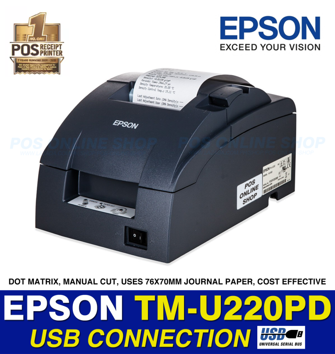 EPSON PHILIPPINES TM-U220D MANUAL CUT) Dot Matrix POS Printer (USB ...