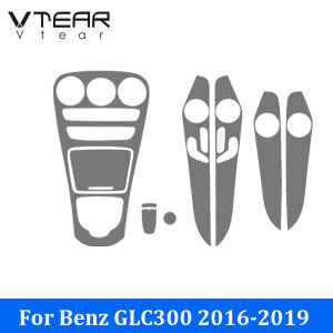 Vtear For Benz GLC260 GLC200 GLC300 2016-2019 Car TPU central control protective film Steering wheel film Navigation transparent soft film Automotive interior accessories