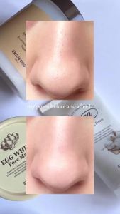 [SKINFOOD] Egg White Pore Mask 120g (4.23 Fl Oz) Clay Mask Pore Tightening Exfoliator Sebum Absorption Hydra Exfoliant (4.23 oz)