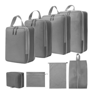 VALUEPULSE Compressed Travel Storage Bag Set Large Capacity Three Piece Set Makeup Bag Portable Home Organizer Cosmetics Bag Home