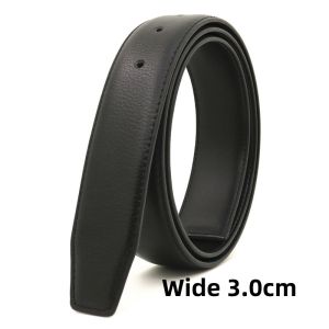Men Belt Strap Cow Leather 3.0/3.3/3.5CM without buckle Casual 110-130cm