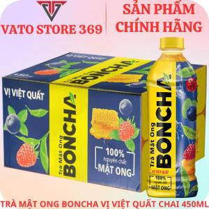 Trà mật ong BONCHA vị việt quất chai 450ml