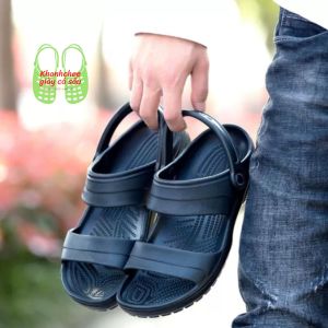 Sandal nhựa cross clasic Roomy cho nam nhẹ thoáng đi mưa hàng xịn full box