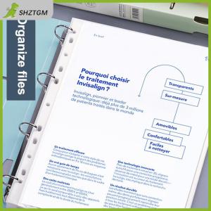 【SHZTGM】 โฟลเดอร์4รูรูปตัว D แบบพกพาโฟลเดอร์จัดเก็บเอกสารแบบหลวมๆ A4กระเป๋าใส่เอกสารนักเรียนทดสอบการจัดเก็บกระดาษอุปกรณ์การจัดการสำนักงาน