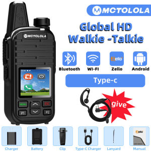 MCTOLOLA MT-665 Android 4G POC handheld walkie-talkie WIFI zllio global walkie-talkie WIFI Bluetooth with a call range of up to 5000 kilometers equipped with a 6000mAh high-capacity battery