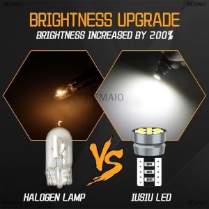 [COD] REMAI0 1PCS High Quality T10 W5W 168 192 Led Tail Light 2016 9smd 12V Auto Lamp CANBUS NO Error Car Marker Parking Bulb