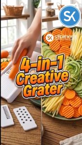 Multi-Function 4in1 Creative Grater for Fruit and Vegetables White Color Kitchen Tools