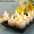 【Free Shipping】เทียนเทียนกลมขนาดเล็ก LED 5ชิ้นสำหรับตกแต่งบ้านอุปกรณ์ตกแต่งปาร์ตี้งานวันเกิดไร้เปลวไฟอุปกรณ์ไฟโคมไฟรูปเทียน LED. 