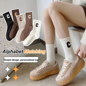 Cotton Socks Boot socks Neutral Crew Socks Womens Striped Socks for Women