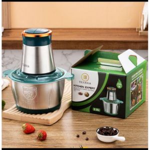 Blender Daging Stainless 2 Liter/Cooper Stainless 2000ml | Grinder Chopper Hemat Daya 4 Mata Pisau Food Grade Stainless Steel Penggiling Daging Multifungsi 2 L | Blender Chopper Stainless Steel | Blender Chopper | Chopper | Chopper Penggiling Daging