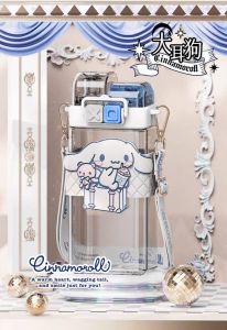 520ml Sanrio Punk Double Drinking Bottle Garden Kuromi Cinnamon Dog Hello Kitty Kids Tritan Cute Water Bottle