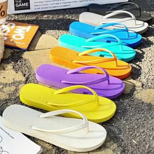 2025 New Black WomenS Flip-Flops Summer Outdoor Non-Slip Flat Beach Sandals