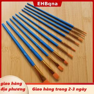 [COD] EHBqna 3PF Ship within 24 hours 10PC Sơn Brushe Set Nylon Sơn Bàn Chải Ngắn Rod Dầu Acrylic Bàn Chải Màu Nước Bút Chất Lượng Cao Chuyên Nghiệp Nguồn Cung Cấp Nghệ Thuật