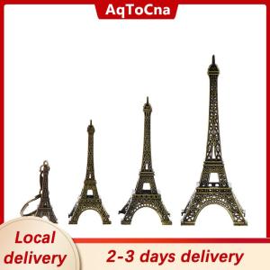 [COD] AqToCna Ship within 24 hours Retro Paris Eiffel Tower Model Home Desk Bronze Metal Statue Figurine Decor
